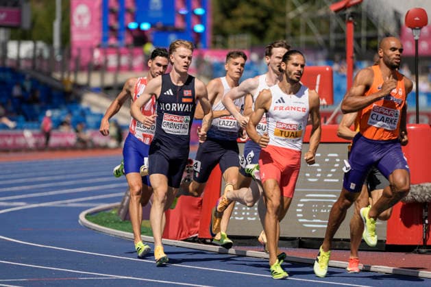 European Athletics Outdoor Championships 2026 - Day 3 Birmingham, England 20260812. Tobias Gronstad in the men s 800 meters semi-final at the European Athletics Championships 2026 at Alexander Stadium in Birmingham on Wednesday. Photo: Beate Oma Dahle NTB Birmingham England EDITORIAL USE ONLY. RESTRICTED USE FOR BETTING COMPANIES Ref:_SPONesuKG460ZE.jpg *** 2026 European Athletics Outdoor Championships, Day 3, Birmingham, England, August 12, 2026: Tobias Gronstad in the men’s 800-meter semifinal at the 2026 European Athletics Championships at Alexander Stadium in Birmingham on Wednesday. Photo: Beate Oma Dahle, NTB, Birmingham, England. EDITORIAL USE ONLY. RESTRICTED USE FOR BETTING COMPANIES.  Copyright: xBeatexOmaxDahlex xNTBx