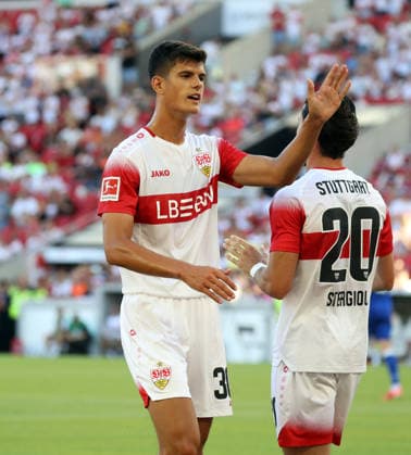 08 08 26 VfB Stuttgart FC Everton Germany, Stuttgart, 08 08 2026, Soccer, Bundesliga, Season 2026 2027, Exhibition game, VfB Stuttgart FC Everton Chema Andres VfB Stuttgart