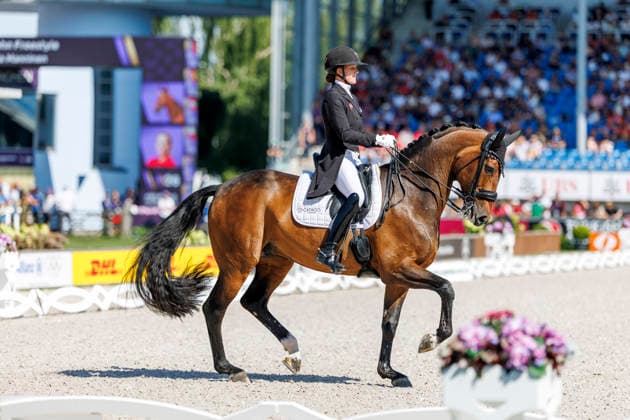 AACHEN - FEI World Championships 2026, AACHEN - FEI World Championships 2026 LAUDRUP-DUFOUR Cathrine (DEN), Mount St John Freestyle FEI Dressage World Championship, WM, Weltmeisterschaft Grand Prix de Dressage Team Finale & Einzelqualifikation Lambertz-Preis Aachen, Reitstadion Soers 12. August 2026 - *** 2026 FEI World Championships in Aachen, Aachen FEI World Championships 2026, Cathrine Laudrup Dufour (DEN), Mount St. John, Freestyle, FEI Dressage World Championship, Grand Prix de Dressage, Team Final, Individual Qualifier, Lambertz Prize Aachen, Soers Equestrian Stadium, August 12, 2026