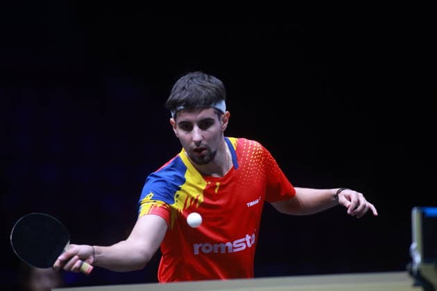 2026 WTT Europe Smash - Sweden - Main Draw - 12 August 2026 - Day 3 Eduard Ionescu of Romania competes against Felix Lebrun of France during the Men s Singles - Round of 64 at the 2026 Europe Smash at the Malmo Arena in Malmo, Sweden, on August 11, 2026. Malmo Sweden  Copyright: xRemyxGrosx originalFilename:gros-europesm260812_npj0b.jpg