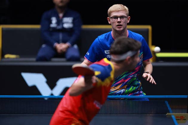 2026 WTT Europe Smash - Sweden - Main Draw - 12 August 2026 - Day 3 Felix Lebrun of France competes against Eduard Ionescu of Romania during the Men s Singles Round of 64 at the 2026 Europe Smash at the Malmo Arena in Malmo, Sweden, on August 11, 2026. Malmo Sweden  Copyright: xRemyxGrosx originalFilename:gros-europesm260812_npafm.jpg