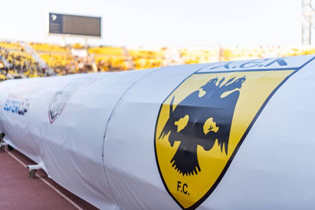 Superbet Supercup Greece, AEK Athen vs. OFI Kreta am 12.08.2026 im Pankritio Stadion in Heraklion *** Superbet Super Cup Greece: AEK Athens vs. OFI Crete on August 12, 2026, at Pankritio Stadium in Heraklion Copyright: xBahhoxKarax