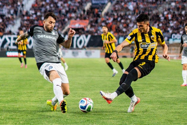 Superbet Supercup Greece, AEK Athen vs. OFI Kreta am 12.08.2026 im Pankritio Stadion in Heraklion Fountas Pilios *** Superbet Super Cup Greece: AEK Athens vs. OFI Crete on August 12, 2026, at Pankritio Stadium in Heraklion, Fountas Pilios Copyright: xBahhoxKarax