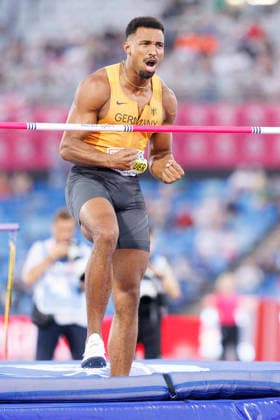BIRMINGHAM, GREAT BRITAIN - AUGUST 12, 2026: Leo NEUGEBAUER (GER Germany) reacts during the high jump competition of the decathlon during the European Athletics Championships at Alexander Stadium on August 12, 2026 in Birmingham, Great Britain. Great Britain Copyright: xAxelxKohringx