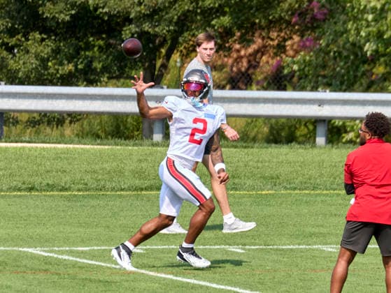Tampa Bay Buccaneers wide receiver Emeka Egbuka (2) participate during a joint practice with the New York Jets during training camp at the Atlantic Health Jets Training Center, Florham Park, New Jersey. CSM Florham Park United States - ZUMAc04_ 20260812_zma_c04_030 Copyright: xDuncanxWilliamsx