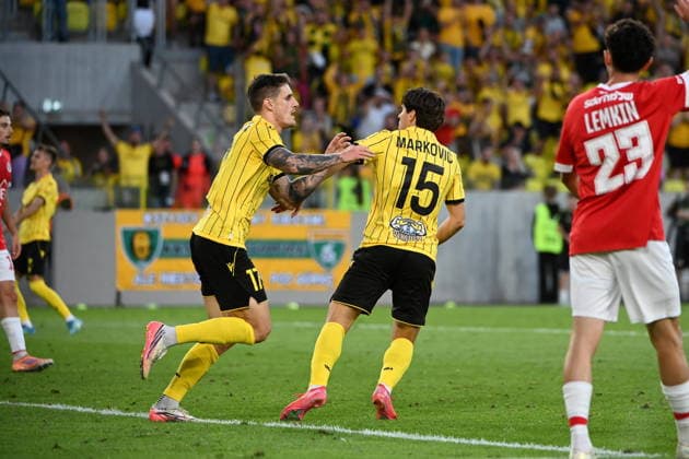 KATOWICE DRUGI MECZ III RUNDA ELIMINACJYJNA LIGA KONFERENCJI SEZON 2026 27: GKS KATOWICE - HAPOEL TEL AWIW --- UEFA CONFERENCE LEAGUE THIRD QUALIFYING ROUND SECOND MATCH: GKS KATOWICE - HAPOEL TEL AVIV ILYA SHKURIN EMAN MARKOVIC FOT. KRZYSZTOF HELIOS 400MM NEWSPIX.PL --- newspix.pl POLAND OUT! 