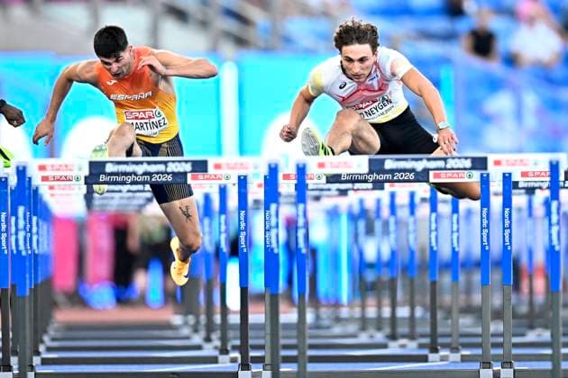 European Athletics Championships Birmingham 2026 - day 3 BIRMINGHAM, ENGLAND - AUGUST 12 : Van Neygen Zeno (BEL) in action during the 110m hurdles on day 3 of the Birmingham 2026 European Athletics Championships on August 12, 2026 in Birmingham, England, 12 08 2026 Birmingham ENGLAND  Copyright: xTomasxSiskx