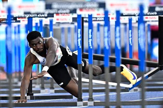 European Athletics Championships Birmingham 2026 - day 3 BIRMINGHAM, ENGLAND - AUGUST 12 : Bacari Elie (BEL) in action during the 110m hurdles on day 3 of the Birmingham 2026 European Athletics Championships on August 12, 2026 in Birmingham, England, 12 08 2026 Birmingham ENGLAND  Copyright: xTomasxSiskx
