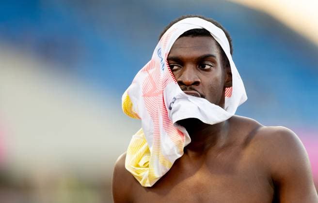 BIRMINGHAM - Eli Bacari (BEL) during the 110-meter hurdles qualification on the third day of the European Athletics Championships. IRIS VAN DEN BROEK ANP xVIxANPxSportx xxANPxIVx 565337480 originalFilename: 565337480.jpg