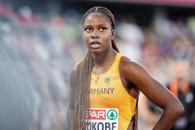 BIRMINGHAM, GREAT BRITAIN - AUGUST 12, 2026: Judith Bilepo MOKOBE (GER Germany) after competing in the 200m semi-final in the European Athletics Championships at Alexander Stadium on August 12, 2026 in Birmingham, Great Britain. Great Britain Copyright: xAxelxKohringx