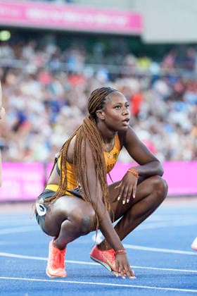 BIRMINGHAM, GREAT BRITAIN - AUGUST 12, 2026 : Judith Bilepo MOKOBE (GER Germany) competing in the 200m semifinal during the European Athletics Championships at Alexander Stadium on August 12, 2026 in Birmingham, Great Britain. Great Britain Copyright: xLeahxKohringx