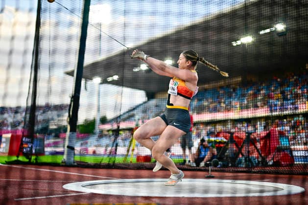 Aileen KUHN (Germany, Eintracht Frankfurt, HAMMER THROW Women) GBR, European Athletics Championships, Athletics, 12.08.2026, GBR, European Athletics Championships, Athletics, 12.08.2026, Birmingham *** Aileen KUHN Germany, Eintracht Frankfurt, Women s Hammer Throw GBR, European Athletics Championships, Track and Field, August 12, 2026, GBR, European Athletics Championships, Track and Field, August 12, 2026, Birmingham Copyright: xEibnerxPressefoto JanxPapenfussx EP_JPS