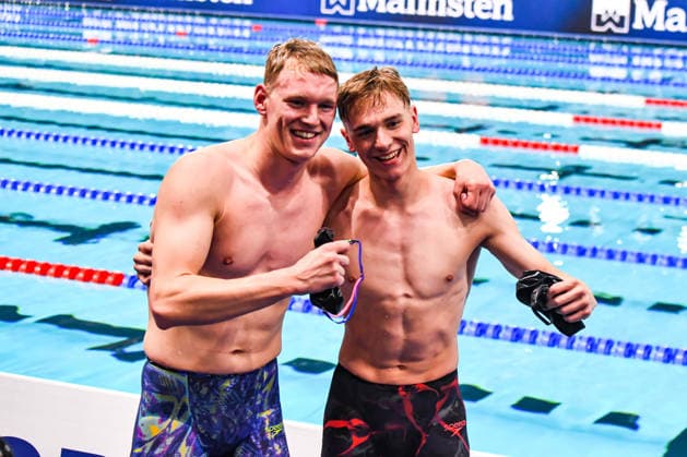 NATATION : Championnat d europe de natation 2026 - PARIS - 12 08 2026 Johannes Liebmann (GER) Sven Schwarz (GER) Saint DenisFrance  Copyright: xBaptistexAutissierx