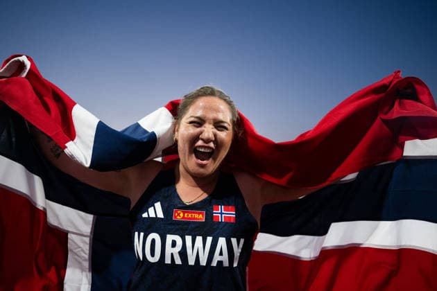 260812 Beatrice Nedberge Llano of Norway celebrates after winning bronze in women™s hammer throw during day 3 of the 2026 European Athletics Championships on August 12, 2026 in Birmingham. Photo: Mathias Bergeld BILDBYRAN kod MB MT1066 friidrott athletics friidrett friidrotts-em em friidretts-em 2026 european athletics championships 3 bbeng celebration jubel *** August 12, 2026: Beatrice Nedberge Llano of Norway celebrates after winning the bronze medal in the women’s hammer throw on Day 3 of the 2026 European Athletics Championships on August 12, 2026 in Birmingham. Photo by Mathias Bergeld. BILDBYRAN code MB MT1066. track and field, athletics, friidrett, friidrotts EM, 2026 European Athletics Championships, 3, celebration, jubilation  Copyright: MATHIASxBERGELD BB260812MB122