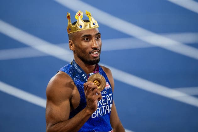 260812 Matthew Hudson-Smith of Great Britain celebrates with his medal after winning the final of men™s 400 meters during day 3 of the 2026 European Athletics Championships on August 12, 2026 in Birmingham. Photo: Maxim Thore BILDBYRAN kod MT MT1066 friidrott athletics friidrett friidrotts-em em friidretts-em 2026 european athletics championships 3 bbeng celebration jubel *** August 12, 2026: Matthew Hudson Smith of Great Britain celebrates with his medal after winning the men’s 400-meter final on Day 3 of the 2026 European Athletics Championships in Birmingham. 2026 in Birmingham. Photo by Maxim Thore. BILDBYRAN code MT MT1066 track and field athletics friidrett friidrotts em em friidretts em 2026 European Athletics Championships 3 bbeng celebration jubilation  Copyright: MAXIMxTHORE BB260812MT129
