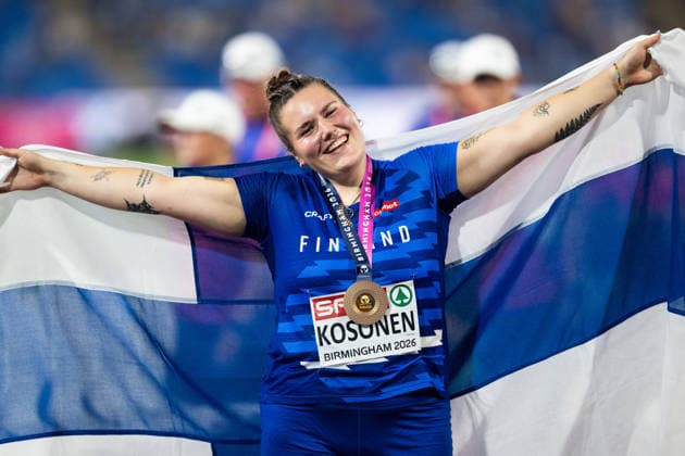 Athletics, European Championships in Birmingham, hammer throw, women, European champion Silja Kosonen