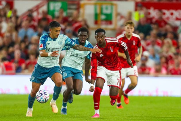 Nottingham Forest v Bayer Leverkusen, Pre-Season Friendly Callum Hudson-Odoi Of Nottingham Forest in action during the Nottingham Forest v Bayer Leverkusen Pre-Season Friendly match at the City Ground, West Bridgford, England on 12 August 2026 Credit: Lee Keuneke Every Second Media Editorial use only. All images are copyright Every Second Media Limited. No images may be reproduced without prior permission. Copyright: xIMAGO EveryxSecondxMediax ESM-2087-0052 LeexKeunekex xEveryxSecondxMediax