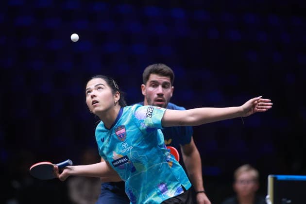 2026 WTT Europe Smash - Sweden - Main Draw - Day 3 Patrick Franziska of Germany and Adriana Diaz of Puerto Rico compete against Sabine Winter and Dang Qiu of Germany during the Mixed Doubles Round of 16 at the 2026 Europe Smash at the Malmo Arena in Malmo, Sweden, on August 11, 2026. Malmo Sweden  Copyright: xRemyxGrosx originalFilename:gros-europesm260812_npBYm.jpg