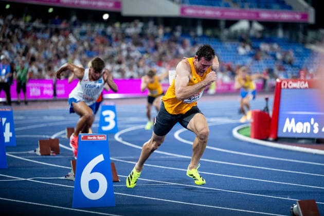 12.08.2026, GBR, Leichtathletik, Europameisterschaft 2026, Abendsession Tag 3, Birmingham Niklas Kaul ( Deutschland ), Zehnkampf Herren, 400 Meter Lauf Birmingham Alexander Stadium England Großbritannien *** August 12, 2026, GBR, Track and Field, 2026 European Championships, Evening Session, Day 3, Birmingham, Niklas Kaul (Germany), Men s Decathlon, 400-meter dash, Birmingham Alexander Stadium, England, Great Britain Copyright: xNordphoto Memmlerx
