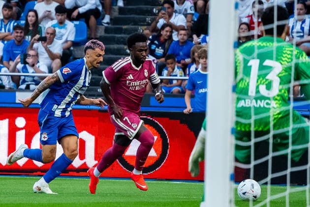 Vinicius Junior seen during the friendly match between Deportivocla Coruna and Real Madrid friendly match (Marta Lopez Ball Raw Images) La Coruna ABANCA-RIAZOR Spain Copyright: xMartaxLopezx martalopez_PSGvAST_995