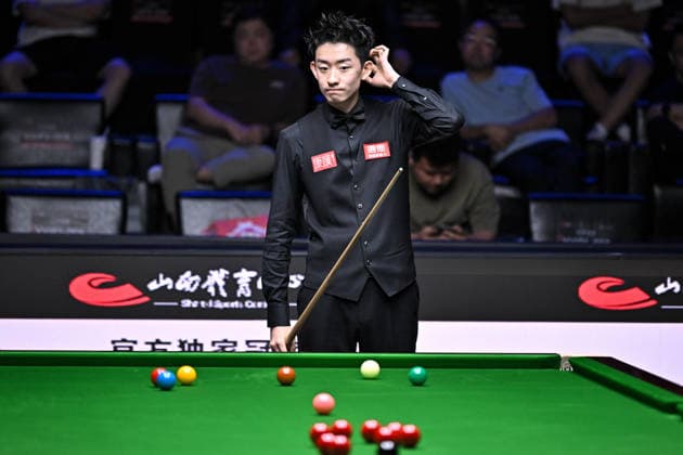 TAIYUAN, CHINA - AUGUST 12: Wu Yize of China reacts in the second round match against David Gilbert of England on day 5 of the 2026 World Snooker Tour China Open at Taiyuan Binhe Sports Center on August 12, 2026 in Taiyuan, Shanxi Province of China.  Copyright: xChinaxNewsxServicex 111659547929
