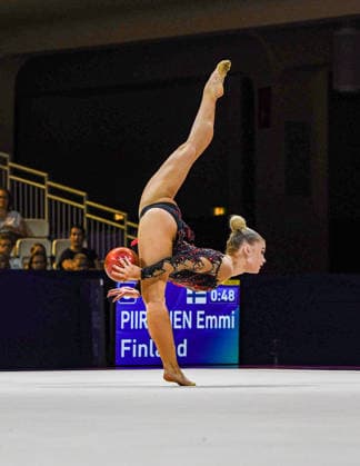 August 12, 2026, Frankfurt, Hesse, Germany: Finnish gymnast EMMI PIIROINEN competes in the 42nd Rhythmic gymnastics, Rhythmische Sportgymnastik, RSG World Championships qualifiers in the Festhalle in Frankfurt, Hesse, Germany on Wednesday, August 12, 2026. 2026 Rhythmic Gymnastics World Championships Qualifying  - ZUMAd168 20260812_zsp_d168_109 Copyright: xKaixDambachx