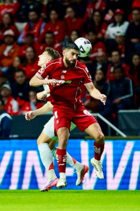 Leagues Cup - Toluca vs Dallas FC Bruno Mendez (front) of Toluca vies for the ball with Logan Farrington of Dallas in a Leagues Cup Match between Toluca and FC Dallas, at the Nemesio Diez stadium in Toluca, Mexico, 12 August 2026. Toluca Mexico  Copyright: xFelipexGutierrezx