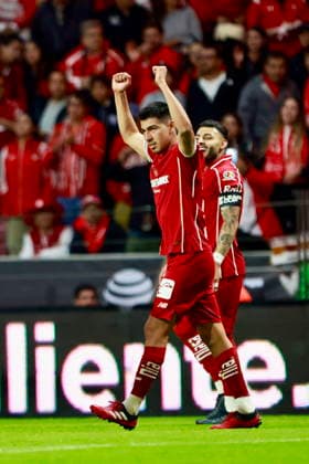 Leagues Cup - Toluca vs Dallas FC Erick Gutierrez of Toluca celebrate a goal in a Leagues Cup Match between Toluca and FC Dallas, at the Nemesio Diez stadium in Toluca, Mexico, 12 August 2026. Toluca Mexico  Copyright: xFelipexGutierrezx