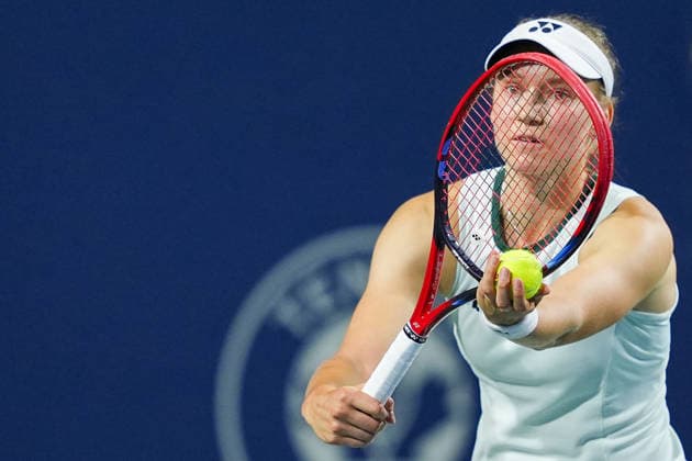 National Bank Open 2026 - Day 12 TORONTO, CANADA - AUGUST 12 : Elena Rybakina of Kazakhstan in action against Coco Gauff of the United States in semi-finals round match during day 12 of WTA, Tennis Damen 1000 National Bank Open in Toronto, Ontario, Canada on August 12, 2026. Mert Alper Dervis Anadolu Ontario Canada. Editorial use only. Please get in touch for any other usage.  Copyright: x2026xAnadoluxMertxAlperxDervisx