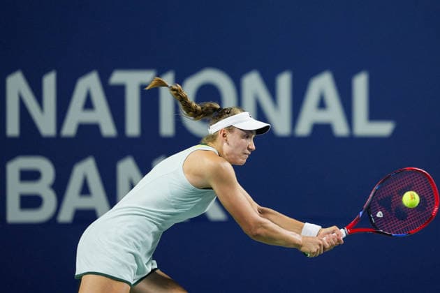 National Bank Open 2026 - Day 12 TORONTO, CANADA - AUGUST 12 : Elena Rybakina of Kazakhstan in action against Coco Gauff of the United States in semi-finals round match during day 12 of WTA, Tennis Damen 1000 National Bank Open in Toronto, Ontario, Canada on August 12, 2026. Mert Alper Dervis Anadolu Ontario Canada. Editorial use only. Please get in touch for any other usage.  Copyright: x2026xAnadoluxMertxAlperxDervisx