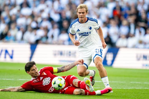 FC Copenhagen v Debrecen, UEFA Conference League qualification, Copenhagen, Denmark Copenhagen, Denmark. 12th, August 2026. Mads Emil Madsen (21) of FC Copenhagen seen during the UEFA Conference League qualification match between FC Copenhagen and Debrecen at Parken in Copenhagen. Danmark, Copenhagen  Copyright: xGonzalesxPhoto TobiasxJorgensenx
