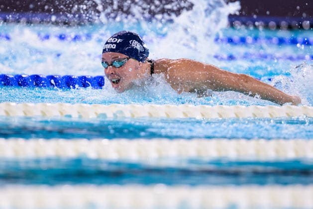 260813 Louise Hansson of Sweden competes in women™s 100 meters butterfly swimming heats during day 14 of the 2026 European Aquatics Championships on August 13, 2026 in Saint-Denis. Photo: Joel Marklund BILDBYRAN kod JM JM0841 bbeng simning swimming svomming 2026 european aquatics championships em dam Sverige Sweden *** August 13, 2026: Louise Hansson of Sweden competes in the women’s 100-meter butterfly swimming heats during Day 14 of the 2026 European Aquatics Championships on August 13, 2026 in Saint Denis. Photo by Joel Marklund. BILDBYRAN code JM JM0841 bbeng swimming 2026 European Aquatics Championships European Championships women s Sweden  Copyright: JOELxMARKLUND BB260813JM026