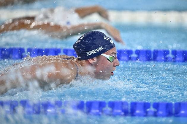 PARIS, FRANCE 20260813 Sara Junevik during the trials of the 100 m butterfly during the European Swimming Championships at the Olympic Aquatic Centre in Paris. ***The image is included in the SPORTS PACKAGE. For others PAYMENT IMAGE*** PARIS FRANCE x10430x *** PARIS, FRANCE 20260813 Sara Junevik during the 100-meter butterfly heats at the European Swimming Championships at the Olympic Aquatic Center in Paris ***This image is included in the SPORTS PACKAGE. For other images, please contact us for pricing.*** PARIS, FRANCE x10430x  Copyright: xChristinexOlsson TTx SIM-EM 2026 PARIS