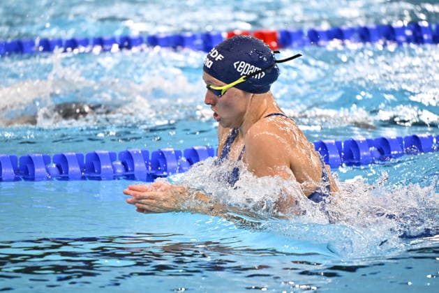 PARIS, FRANCE 20260813 Tea Winblad during the 200m breaststroke trials at the European Swimming Championships at the Olympic Aquatic Centre in Paris. ***The image is included in the SPORTS PACKAGE. For others PAYMENT IMAGE*** PARIS FRANCE x10430x *** PARIS, FRANCE 20260813 Tea Winblad during the 200-meter breaststroke trials at the European Swimming Championships at the Olympic Aquatic Center in Paris ***This image is included in the SPORTS PACKAGE. For other images, please contact us for pricing.*** PARIS, FRANCE x10430x  Copyright: xChristinexOlsson TTx SIM-EM 2026 PARIS