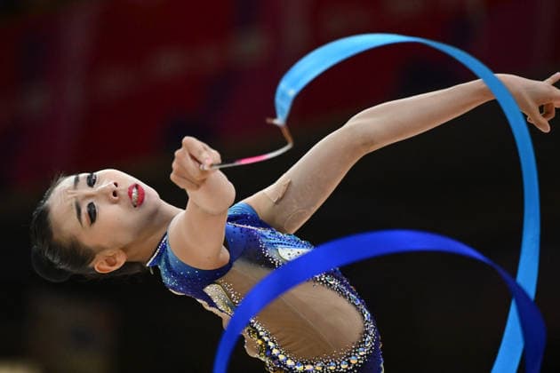 IPA87441437 - WANG Qi (CHN) performing her ribbon routine during the 42nd Rhythmic gymnastics, Rhythmische Sportgymnastik, RSG World Championships in Frankfurt am Main, Germany, on August 13, 2026  Copyright: xFilippoxTomasi IPAxSportx xx 87441437