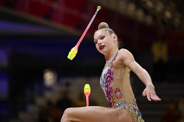 OTHER - Gymnastics - 42nd Rhythmic gymnastics, Rhythmische Sportgymnastik, RSG World Championships Photo by IPA ABACAPRESS.COM87441451 - Masa NIKOLIC (SRB) and the Cubs at the 42nd Rhythmic Gymnastics World Championships in Frankfurt am Main, Germany, on August 13, 2026 Frankfurt am Main Germany  Copyright: xIPAxSport ABACAx