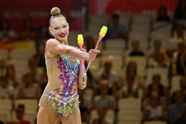 OTHER - Gymnastics - 42nd Rhythmic gymnastics, Rhythmische Sportgymnastik, RSG World Championships Photo by IPA ABACAPRESS.COM87441436 - Masa NIKOLIC (SRB) and the Cubs at the 42nd Rhythmic Gymnastics World Championships in Frankfurt am Main, Germany, on August 13, 2026 Frankfurt am Main Germany  Copyright: xIPAxSport ABACAx