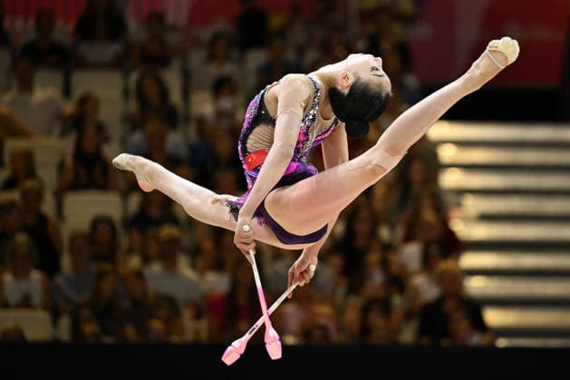 IPA87442620 - WCh Rhythmics photographed at Feste Halle Messe, Frankfurt on August 13, 2026, by Filippo Tomasi Photography during the 42nd Rhythmic gymnastics, Rhythmische Sportgymnastik, RSG World Championships, Gymnastics in Frankfurt am Main, Germany, August 13, 2026  Copyright: xFilippoxTomasi IPAxSportx xx 87442620