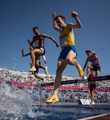 260813 Jacob Boutera of Norway and Leo Magnusson of Sweden compete in men s 3000 meter steeplechase qualification during day 4 of the 2026 European Athletics Championships on August 13, 2026 in Birmingham. Photo: Maxim ThorÃ BILDBYRAN kod MT MT1068 friidrott athletics friidrett friidrotts-em em friidretts-em 2026 european athletics championships 4 bbeng sverige norge *** August 13, 2026: Jacob Boutera of Norway and Leo Magnusson of Sweden compete in the men’s 3,000-meter steeplechase qualifying round during Day 4 of the 2026 European Athletics Championships on August 13, 2026 in Birmingham. Photo by Maxim Thora, BILDBYRAN, code MT MT1068. track and field, athletics, friidrett, friidrotts EM, 2026 European Athletics Championships, 4, BBENG, Sweden, Norway  Copyright: MAXIMxTHORE BB260813MT013
