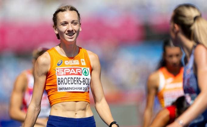 BIRMINGHAM - Femke Broeders-Bol after the 800-meter semi-final on the fourth day of the European Athletics Championships. IRIS VAN DEN BROEK ANP xVIxANPxSportx xxANPxIVx 565384540 originalFilename: 565384540.jpg