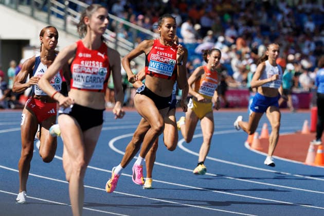 BIRMINGHAM, GREAT BRITAIN - AUGUST 13, 2026: Audrey WERRO (SUI Switzerland) competing in the 800m semi-final during the European Athletics Championships at Alexander Stadium on August 13, 2026 in Birmingham, Great Britain. Great Britain Copyright: xAxelxKohringx