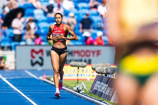 European Athletics Championships; Birmingham, 13.08.2026 BIRMINGHAM, UNITED KINGDOM - AUGUST 13: Audrey Werro (Switzerland) on the finish straight after she crashed out of the semi final of the womens 800 m on August 13, 2026 in Birmingham, United Kingdom. *** European Athletics Championships, Birmingham, August 13, 2026 BIRMINGHAM, UNITED KINGDOM AUGUST 13 Audrey Werro of Switzerland on the home stretch after she was eliminated from the semifinals of the women’s 800 m on August 13, 2026, in Birmingham, United Kingdom Copyright: xBEAUTIFULxSPORTS UlfxSchillerx