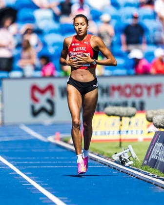 European Athletics Championships; Birmingham, 13.08.2026 BIRMINGHAM, UNITED KINGDOM - AUGUST 13: Audrey Werro (Switzerland) on the finish straight after she crashed out of the semi final of the womens 800 m on August 13, 2026 in Birmingham, United Kingdom. *** European Athletics Championships, Birmingham, August 13, 2026 BIRMINGHAM, UNITED KINGDOM AUGUST 13 Audrey Werro of Switzerland on the home stretch after she was eliminated from the semifinals of the women s 800 m on August 13, 2026, in Birmingham, United Kingdom Copyright: xBEAUTIFULxSPORTS UlfxSchillerx