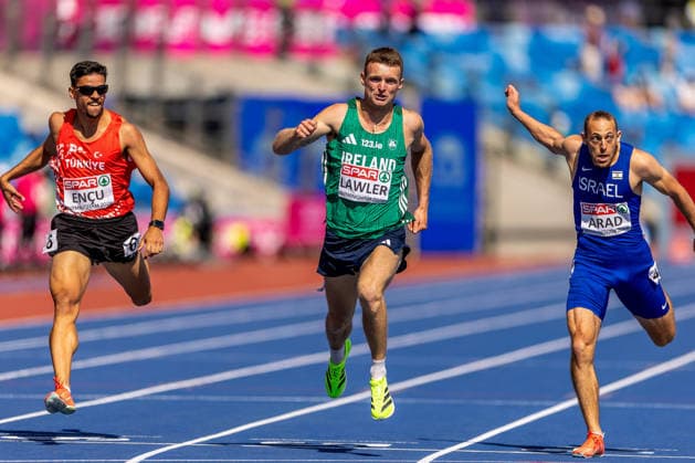2026 European Athletics Championships, Alexander Stadium, Birmingham, England 13 8 2026 Men™s 200m Heats Ireland™s Marcus Lawler finishes fifth Marcus Lawler finishes fifth 13 8 2026  Copyright: xx 0U6A0655