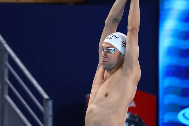 Championnat d Europe de natation PHOTOPQR LE COURRIER PICARD Haslin ; Saint Denis ; 13 08 2026 ; 13 08 26 Championnat d Europe de natation Mewen Tomac 50m dos series Photo Fred Haslin European Swimming Championships at the Greater Paris Metropolis Olympic Aquatics Centre in Paris Saint Denis 93 France  Copyright: xPHOTOPQR LExCOURRIERxPICARD MAXPxHaslinx 20260813LCP5095 20260813LCP5095