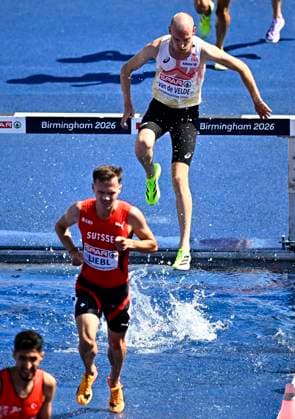 European Athletics Championships Birmingham 2026 - day 4 BIRMINGHAM, ENGLAND - AUGUST 13 : Van De Velde Tim (BEL) in action during the 3000M Steeplechase Men Round 1 Heat 1 on day 4 of the Birmingham 2026 European Athletics Championships on August 13, 2026 in Birmingham, England, 13 08 2026 Birmingham ENGLAND  Copyright: xTomasxSiskx