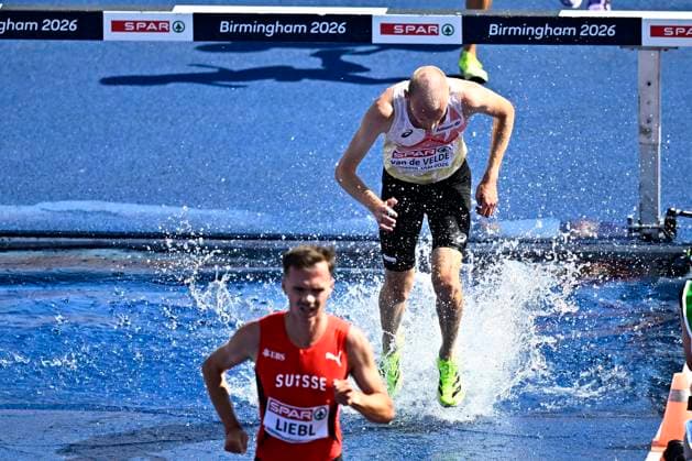 European Athletics Championships Birmingham 2026 - day 4 BIRMINGHAM, ENGLAND - AUGUST 13 : Van De Velde Tim (BEL) in action during the 3000M Steeplechase Men Round 1 Heat 1 on day 4 of the Birmingham 2026 European Athletics Championships on August 13, 2026 in Birmingham, England, 13 08 2026 Birmingham ENGLAND  Copyright: xTomasxSiskx
