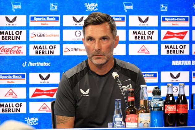 Football, 2nd Bundesliga, Hertha BSC, press conference