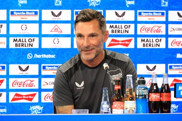 13.08.2026, DEU GER, Fussball , 2.Fussballbundesliga, Saison 2026 2027), Sportforum, Hertha BSC, Pressekonferenz Cheftrainer Stefan Leitl (Hertha BSC Berlin) 2. Liga: DFB DFL regulations prohibit any use of photographs as image sequences and or quasi-video) Berlin Sportforum Berlin Deutschland *** August 13, 2026, Germany, Soccer, 2. Bundesliga, 2026–2027 Season, Sportforum, Hertha BSC, Press Conference with Head Coach Stefan Leitl, Hertha BSC Berlin, 2nd Division, DFB and DFL regulations prohibit any use of photographs as image sequences and or quasi-video, Berlin Sportforum, Berlin, Germany Copyright: xNordphotox xEnglerx