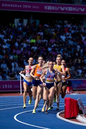 13.08.2026, GBR, Leichtathletik, Europameisterschaft 2026, Morgensession Tag 4, Birmingham Femke Broeders-Bol ( Niederlande ), Keely Hodgkinson ( Großbritannien ), Smilla Kolbe ( Deutschland ), Nina Vukovic ( Kroatien ), 800 Meter Lauf Damen, Halbfinale Birmingham Alexander Stadium England Großbritannien *** August 13, 2026, GBR, Track and Field, 2026 European Championships, Morning Session Day 4, Birmingham Femke Broeders Bol Netherlands, Keely Hodgkinson Great Britain, Smilla Kolbe Germany, Nina Vukovic Croatia, Women’s 800-meter race, Semifinals Birmingham Alexander Stadium England Great Britain Copyright: xNordphoto Memmlerx